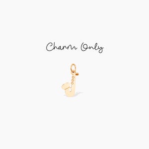 Saxophone Charm Available in Gold Filled Rose Gold Filled Sterling Silver or 14K Solid Gold Add On Charm Music Lover Gift
