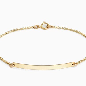 Skinny Long Gold Bar Bracelet, Name Engraved Bracelet, GOLD, ROSEGOLD, SILVER, Bridesmaid Jewelry, Nameplate Bracelet, Valentines Day
