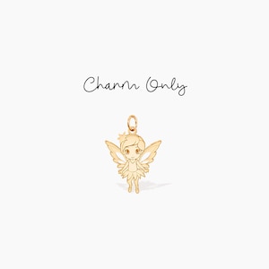 Fairy Charm Gold Charm Dainty Jewelry Birthday Add On Charm Fairy Pendant Minimalist Charm Fantasy Jewelry Cute Fairy Gift For Mom