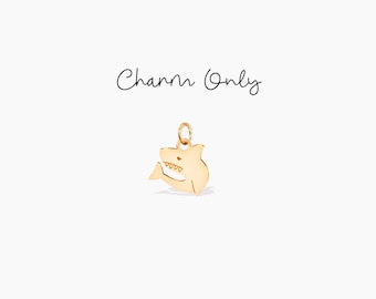 Shark Charm 14k Gold Filled Sterling Silver or 14k Solid Gold Add On Charm for Ocean Lover Ocean Jewelry