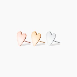Heart Earrings Gift for Her Minimalist Jewelry Love Heart Studs Valentines Day Gift Heart Earrings Birthday Gift Anniversary Gift for Mom