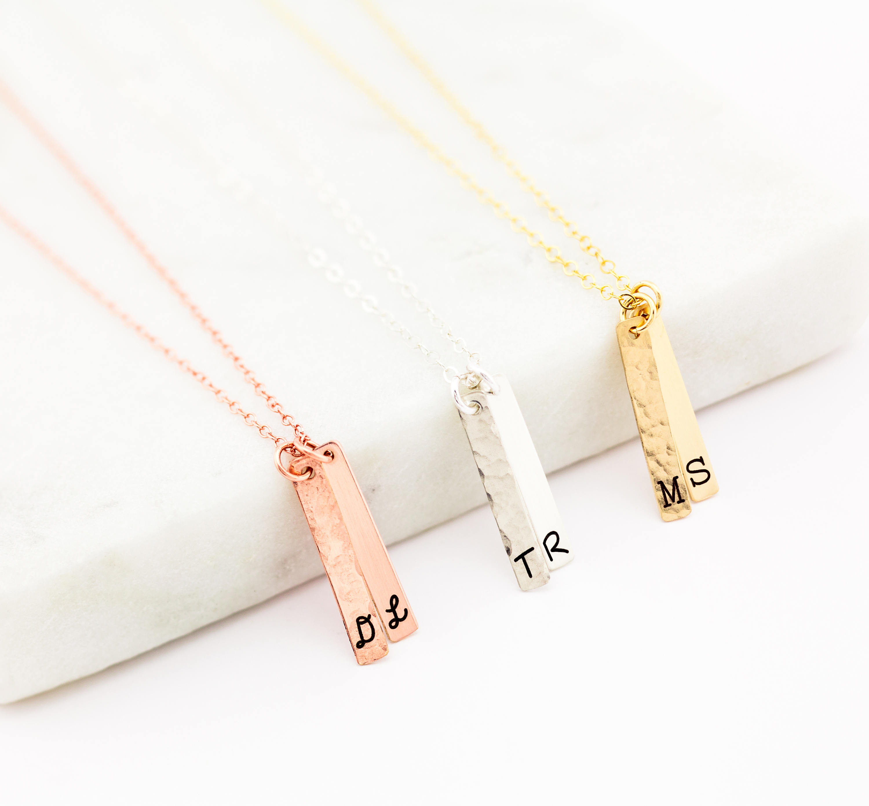 Skinny MINI Vertical Bar Necklace 