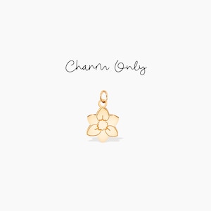 Daffodil Charm Daffodil Pendant Flower Charm Birth Flower Jewelry Add On Charm March Birth Flower Daffodil Charm