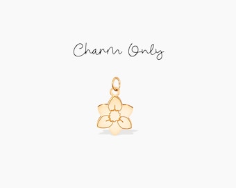 Daffodil Charm Daffodil Pendant Flower Charm Birth Flower Jewelry Add On Charm March Birth Flower Daffodil Charm