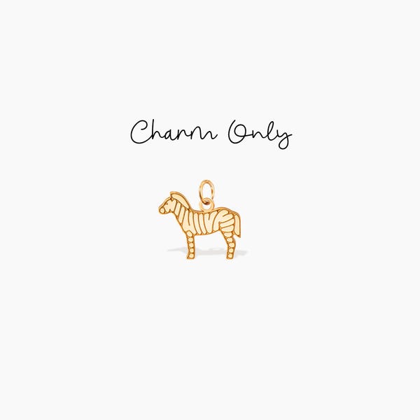 Zebra Charme hinzufügen auf Charme Gold Zebra Anhänger Gravierte Charme Geschenk für sie Tier Charme Zebra Schmuck Geburtstagsgeschenk Tier-Liebhaber-Geschenk