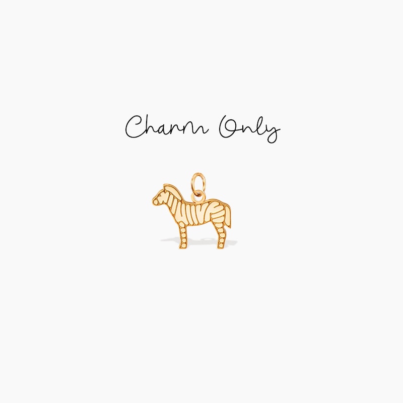 A gold Zebra Charm main image 1