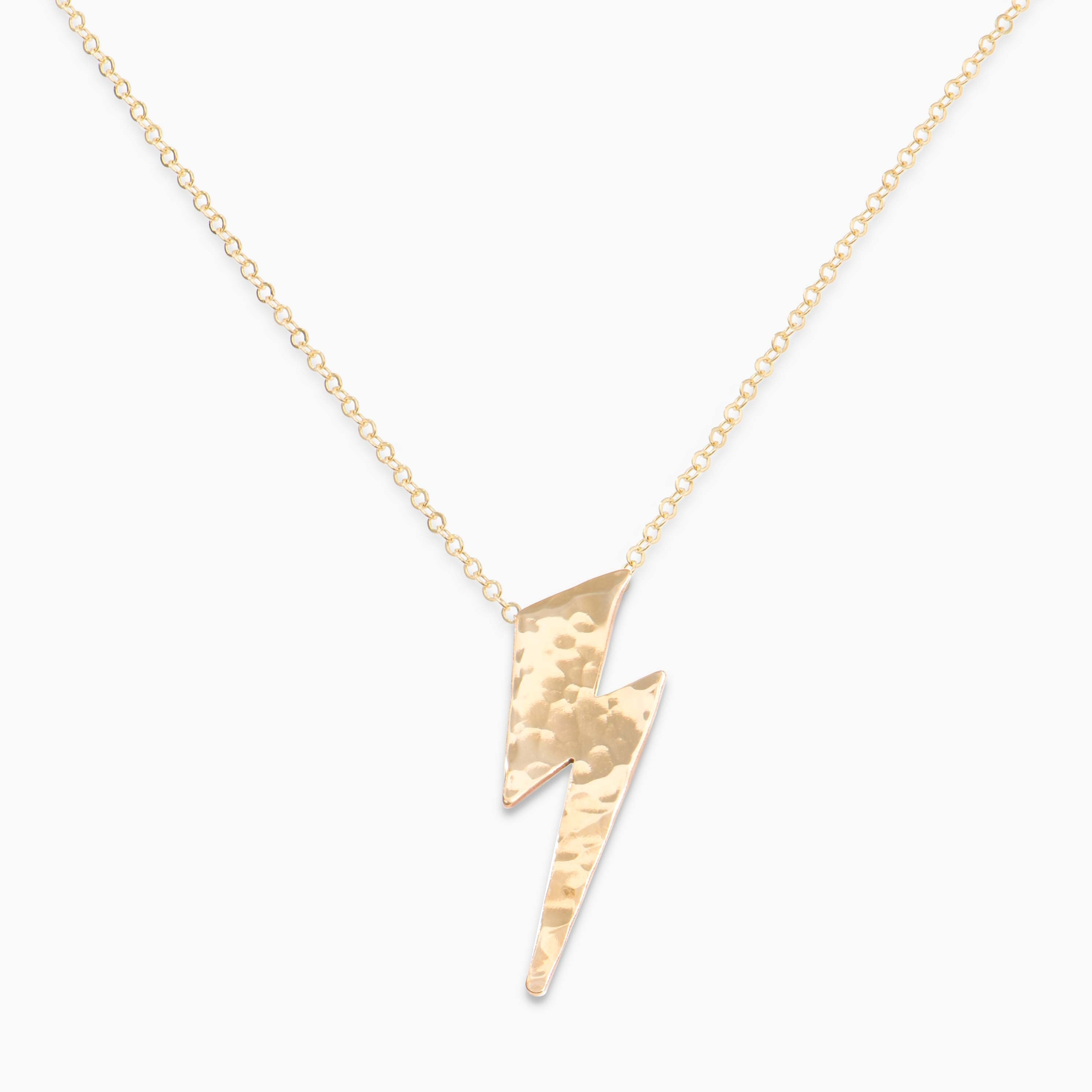 Lightning Bolt Necklace in Gold Silver 