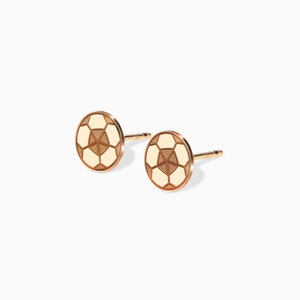 Soccer Ball Earring, Sports Earring, Dainty Earring, Simple Gold Earring, Handmade Jewelry, Sports Team Jewelry, Football Jewelry