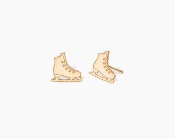 Figure Skating Earrings Ice Skate Jewelry Gift for Her Skating Studs for Ice Skaters Team Gifts Winter Sports Earrings