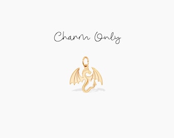 Dragon Charm Gold Charm Fantasy Jewelry Dainty Pendant Year of the Dragon Birthday Add On Charm Mythical Charm Dragon Charm