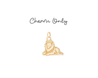 Zodiac Lion Pendant Charm: Sterling Silver, Gold Filled, 14K Solid Gold Astrology Charm Jewelry Gift
