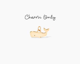 Whale Charm Gold Whale Tail Pendant Add On Charm Whale Jewelry Christmas Gift Minimalist Charm Birthday Gift for Women
