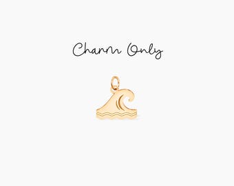 Welle Charme Ozean Charme Gold Welle Anhänger fügen Charme Surfer Charme Strand Schmuck Ozeanwelle Geburtstagsgeschenk