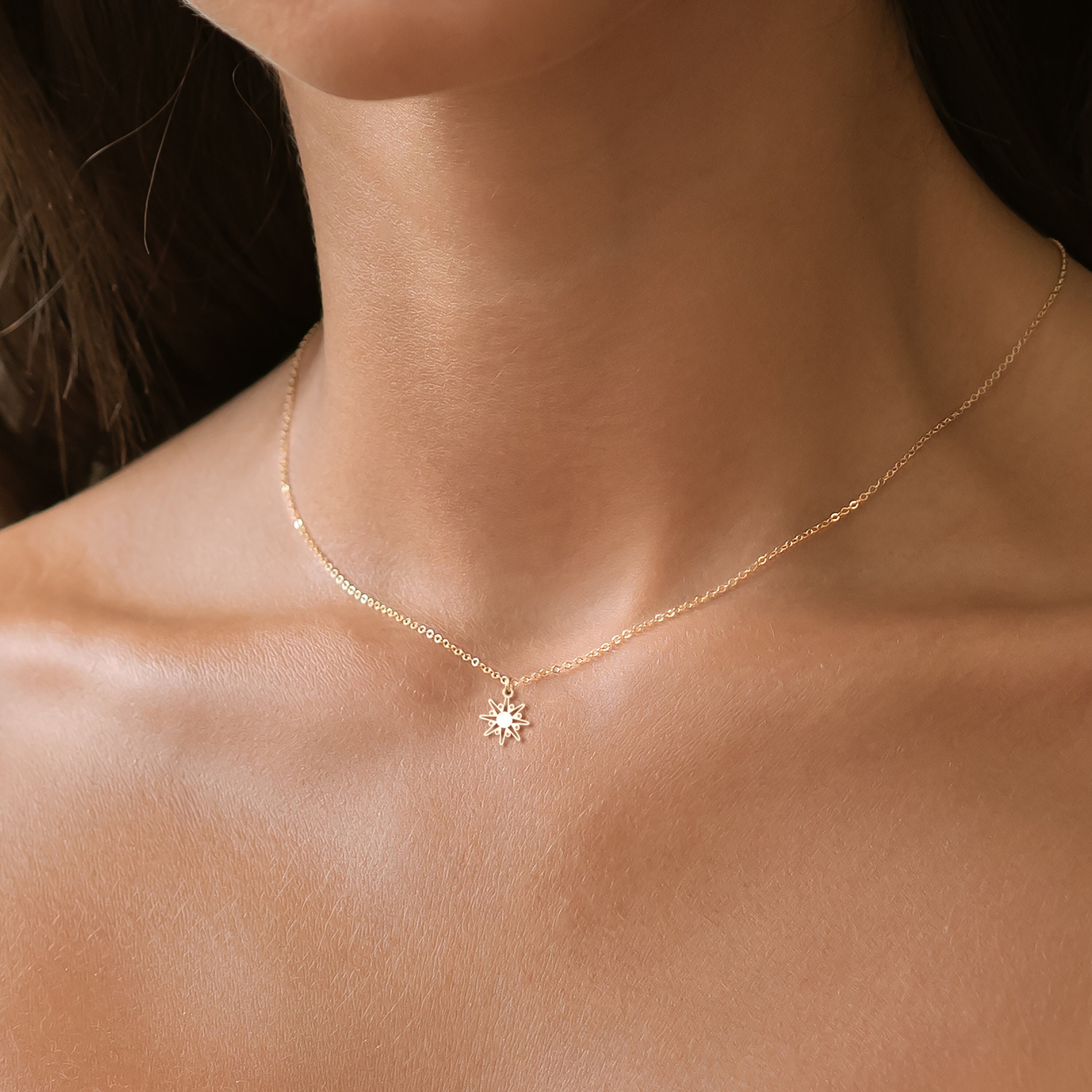 星のネックレス 天体ジュエリーチャーム ポラリスペンダント 彼女への 