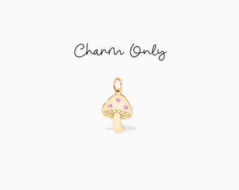 Mushroom Charm Charm Mushroom Pendant Gold Mushroom Charm Jewelry Add On Charm Food Pendant Mushroom Charm Birthday Gifts