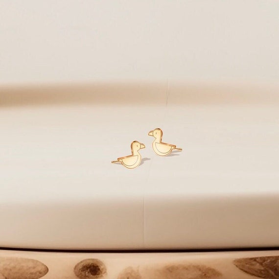 Duck Earrings Cute Animal Jewelry Gift for Her Bridesmaid Gift Rubber Duck Statement Earrings Mother Daughter Gift Cadeau Femme Duck Jewelry