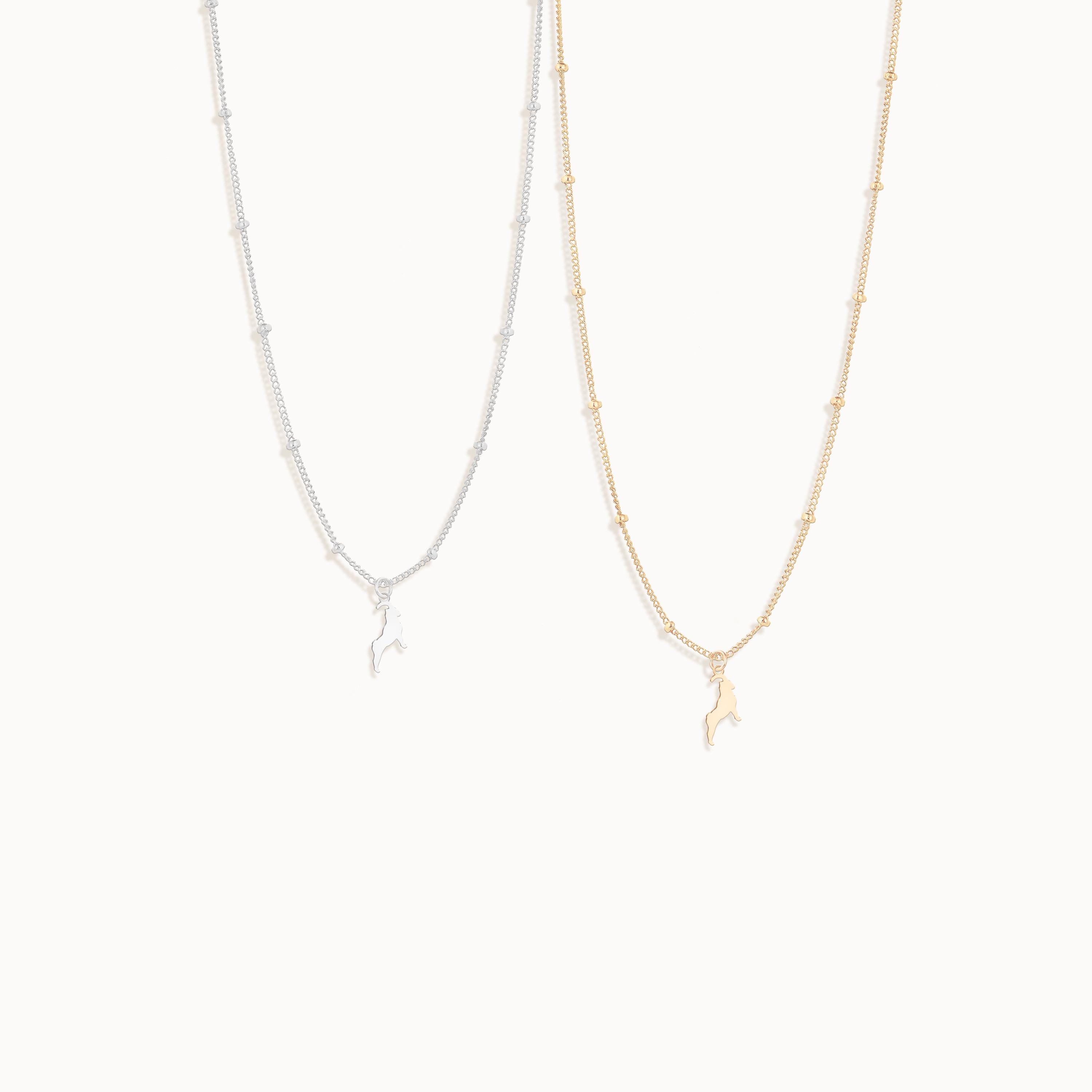 HUAGEO Acciaio inossidabile 18K placcato oro argento carino capra collana ciondolo catena novità agnello fattoria gioielli animali gioielli per le