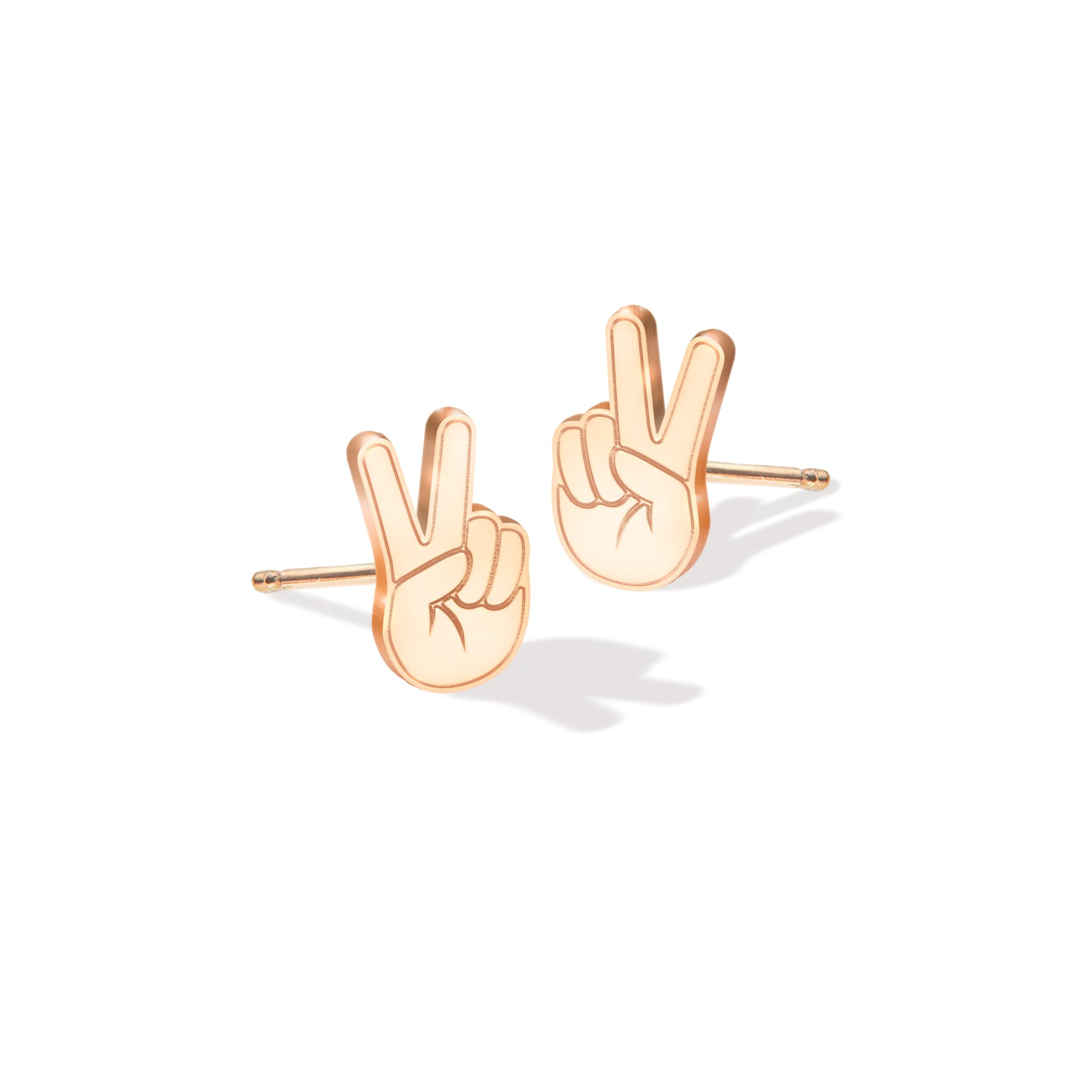 Earring Signs Peace Sign Stud Earrings, Sterling Silver Funky Earrings, Fun Earrings ...