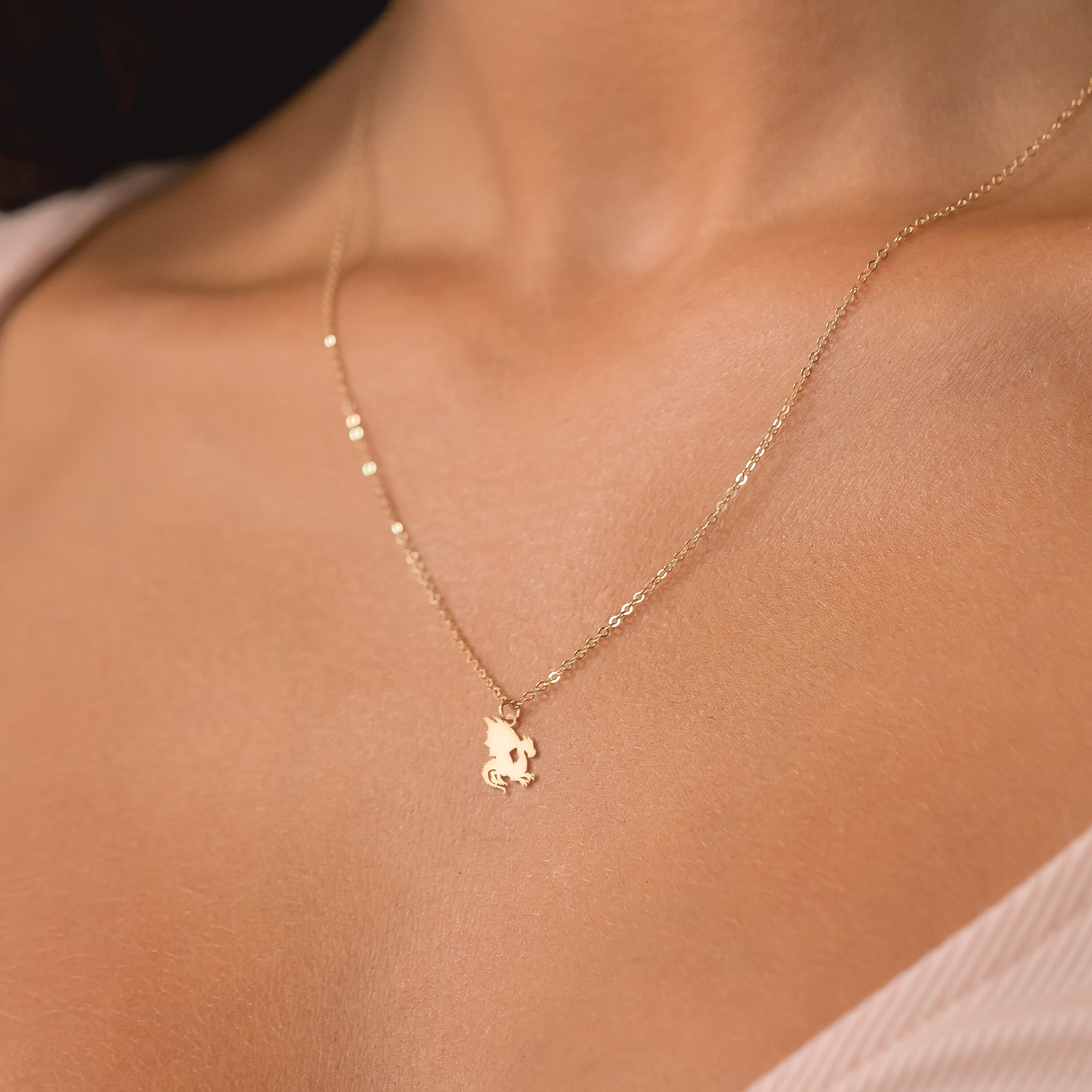 ☆PANDORA☆ ドラゴン チャーム ネックレス ゴールド Pandora Sterling 