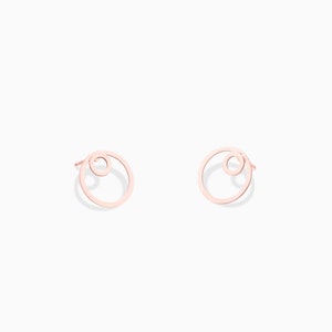 Circle Jacket Earrings, Gold Circle Earring, Rose Gold Circle Earring, Silver Circle Earrings, Bridesmaid Gift, Graduation Gift. image 7