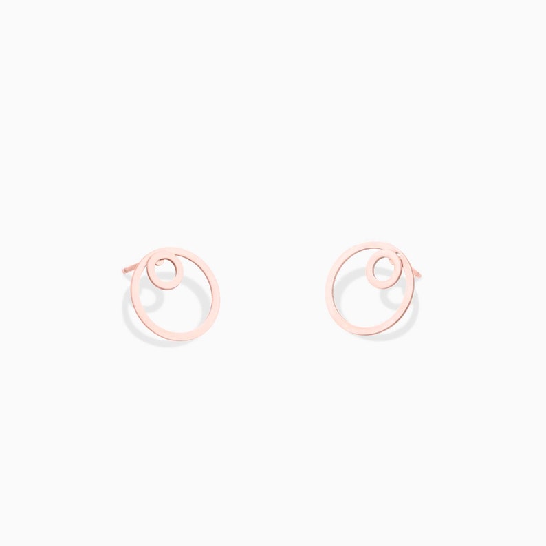 Circle Jacket Earrings, Gold Circle Earring, Rose Gold Circle Earring, Silver Circle Earrings, Bridesmaid Gift, Graduation Gift. image 7