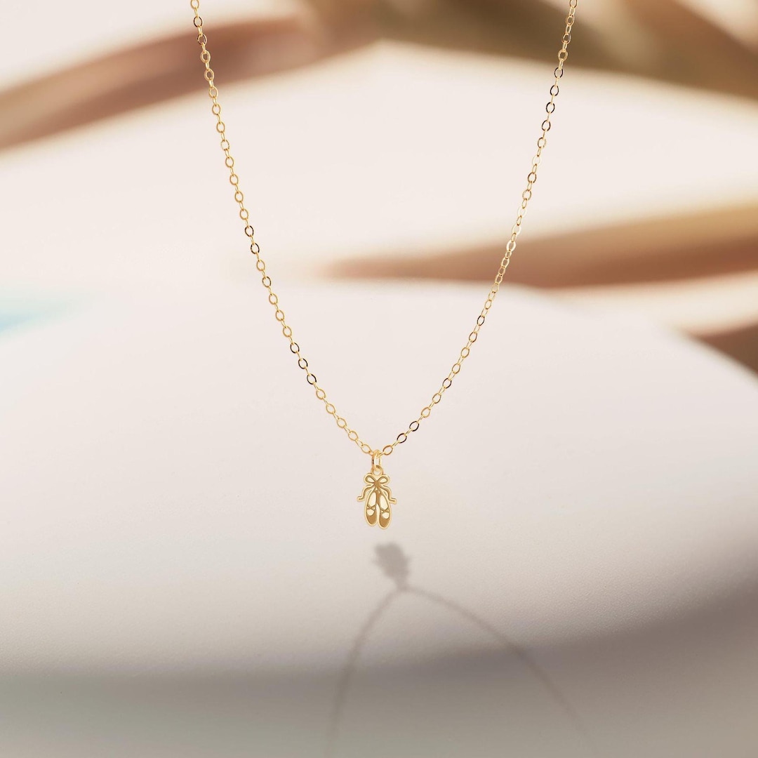 Dancing Ballerina Pendant Necklace: Sterling Silver, Gold Filled, 14K ...