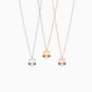 Raccoon Pendant Raccoon Necklace Trash Panda Charm Raccoon Jewelry Cute Raccoon Gift for Her Animal Necklace Gift for Mom Christmas Gift