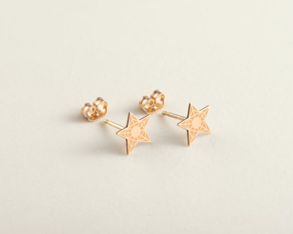 WISHING STAR DIAMOND STUDS