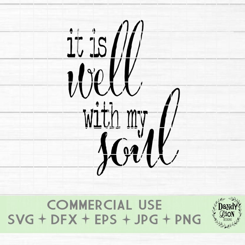 It is Well SVG Cut File - Etsy