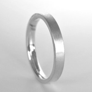 Men&#39;s Platinum Wedding Band | Modern, Square Mens Platinum Wedding Ring | Unisex Wedding Band | Hand forged Platinum Band | Men&#39;s Jewelry