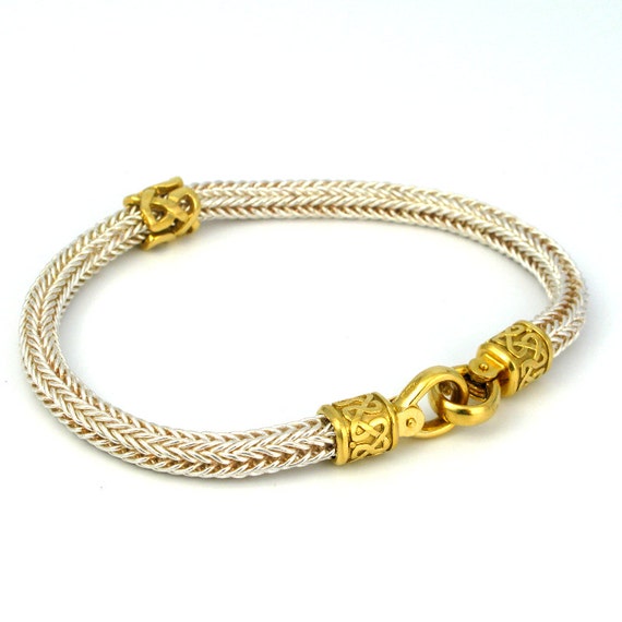 mens gold foxtail bracelet