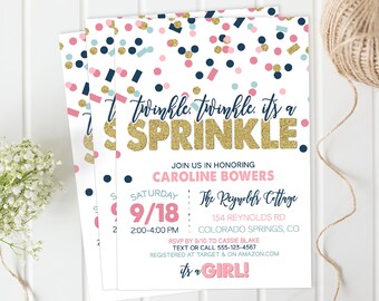 sprinkle invitation etsy