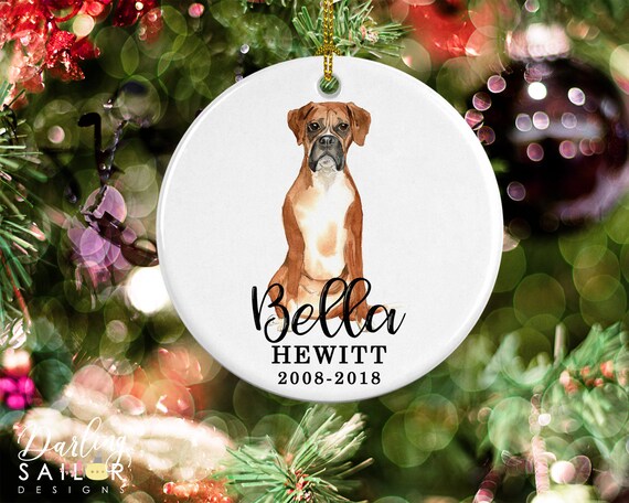Boxer Christmas Ornament Boxer Dog Ornament Boxer Breed Etsy