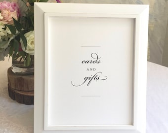Cards & Gifts Sign (Olivia Collection) Instant Download