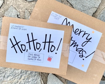 Holiday Mailing Labels Instant Download - Set of 5