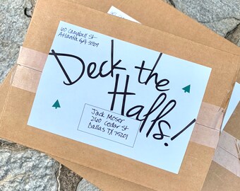 Holiday Mailing Label Instant Download - Deck the Halls!