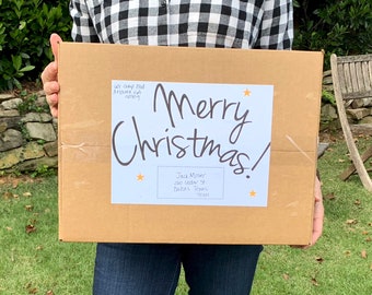 Holiday Mailing Label Instant Download - Merry Christmas