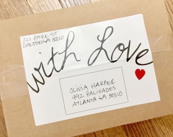 WITH LOVE Care Package Label Instant Download
