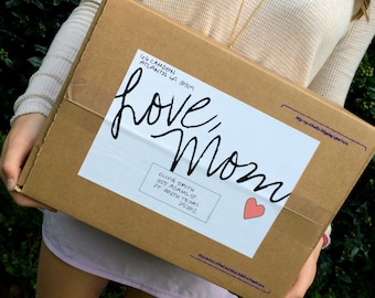 LOVE, MOM Care Package Label Instant Download