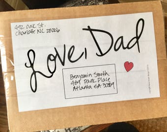 Love, Dad Care Package Label