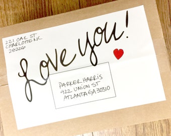 LOVE YOU! Care Package Label Instant Download