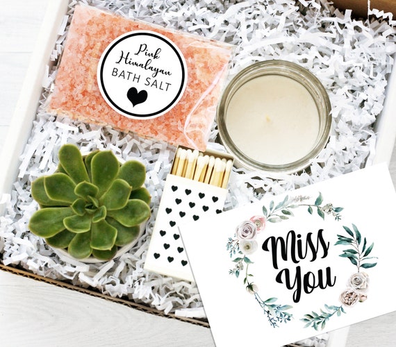 Miss You Gift Box Missing You Gift Gift for Her Thinking Etsy