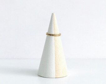 White Wood Ring Cone | Ring Holder | Jewelry Holder | Ring Storage | Engagement Ring Holder | Gifts for Her | Gifts for Bride