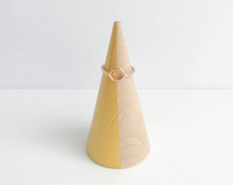 Gold Wood Ring Cone | Ring Holder | Jewelry Holder