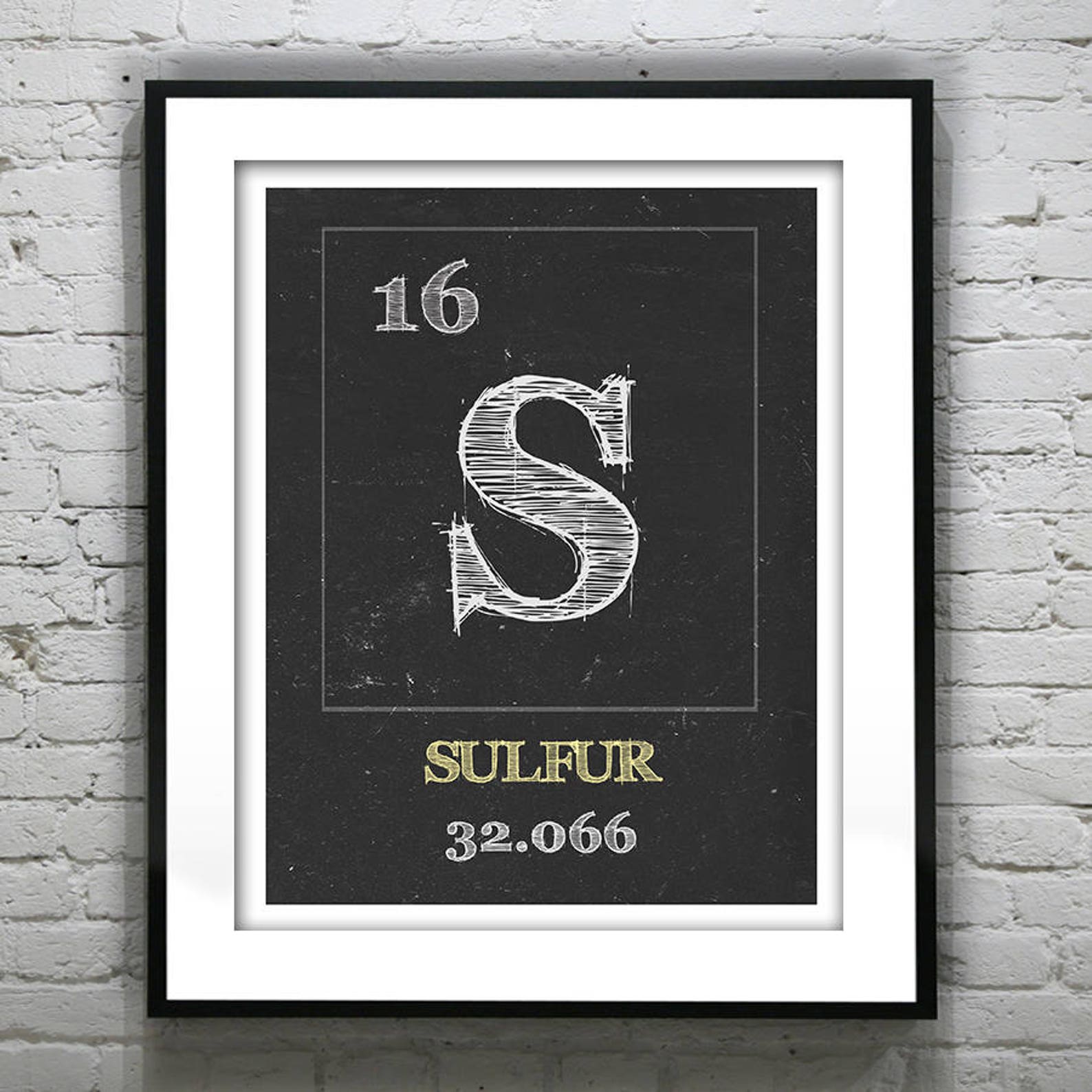 Periodic Table Sulfur Poster Art Print Periodic Table of - Etsy