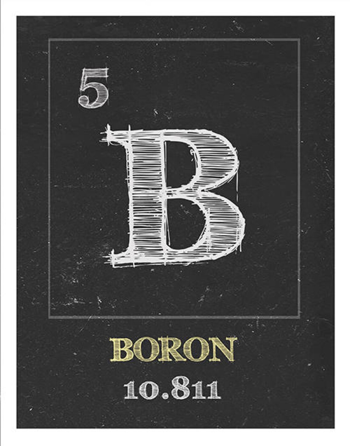 Periodic Table Boron Poster Art Print Periodic Table of - Etsy