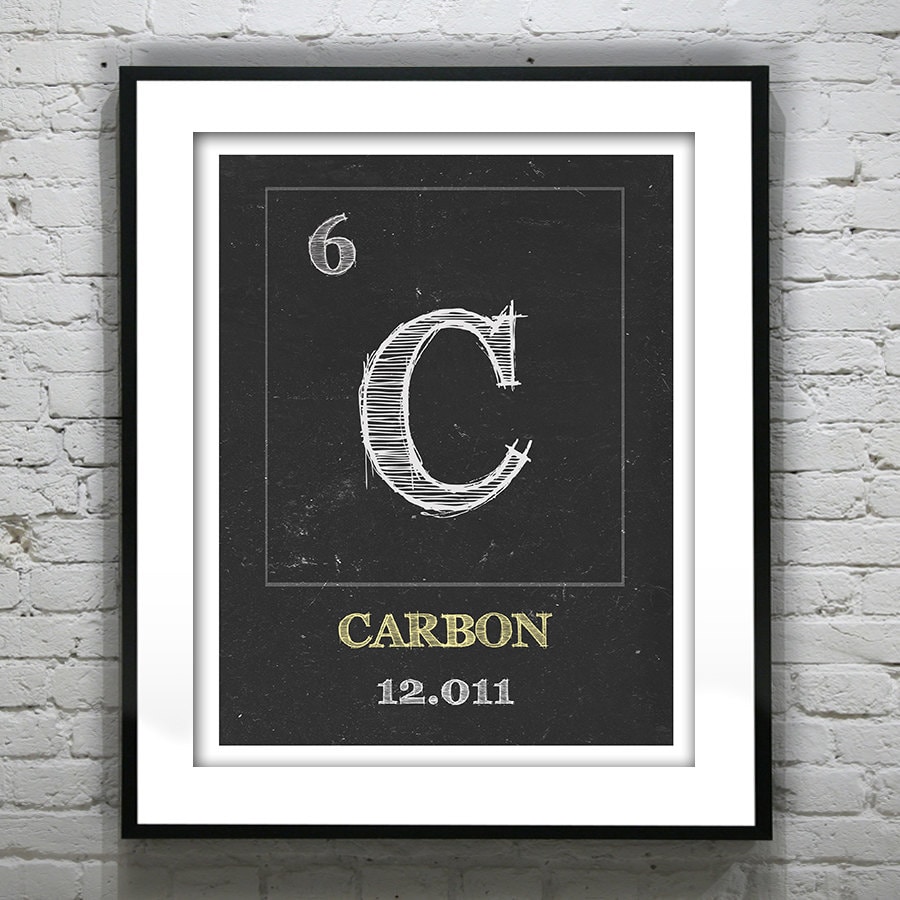 periodic table carbon poster art print periodic table of etsy ireland