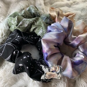 Thick Hair Silky Satin Scrunchie, Scrunchies For Thick Hair, Protective Hair Scrunchie, Bridesmaid Giftbox Scrunchie