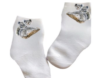 Calcetines de oso Koala para bebé/niño/niño. Se ofrecen varios tamaños. Elige entre 0-6 meses y 10 años. Todo bebé necesita. ¡Lindo regalo para bebé!