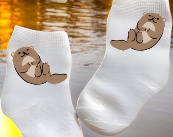 Baby/Toddler/Child Otter Socks. Multiple sizes offered. Choose from 0-6 months to 10 years.  Every Baby Needs. Cute Baby Gift!